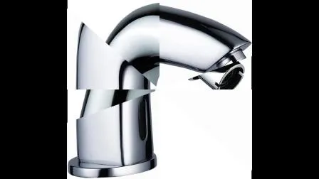 Robinet de capteur infrarouge automatique sans contact de lavabo à température réglable monté sur le pont